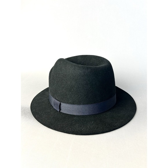 Paul Smith Men's M Wool Trilby Fedora Hat Black & Navy NEW With Tags - Picture 2 of 16